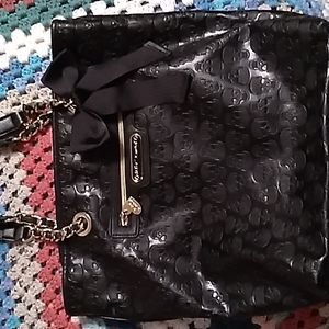BETSEY JOHNSON BLACK SKULL PURSE